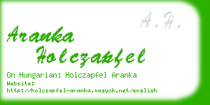 aranka holczapfel business card